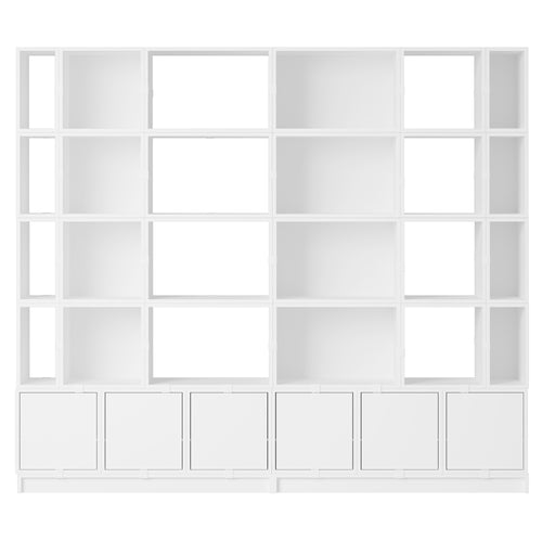 Stacked Storage System: Office Storage - Quick Ship + Configuration 1 + White