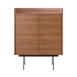 Stockholm Cupboard: STH244 + Walnut Stained Walnut + Anodized Aluminum Pale Rose + Black