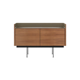 Stockholm STH201 Sideboard: Composition 3 + Super-Matt Walnut + Anodized Aluminum Bronze + Black