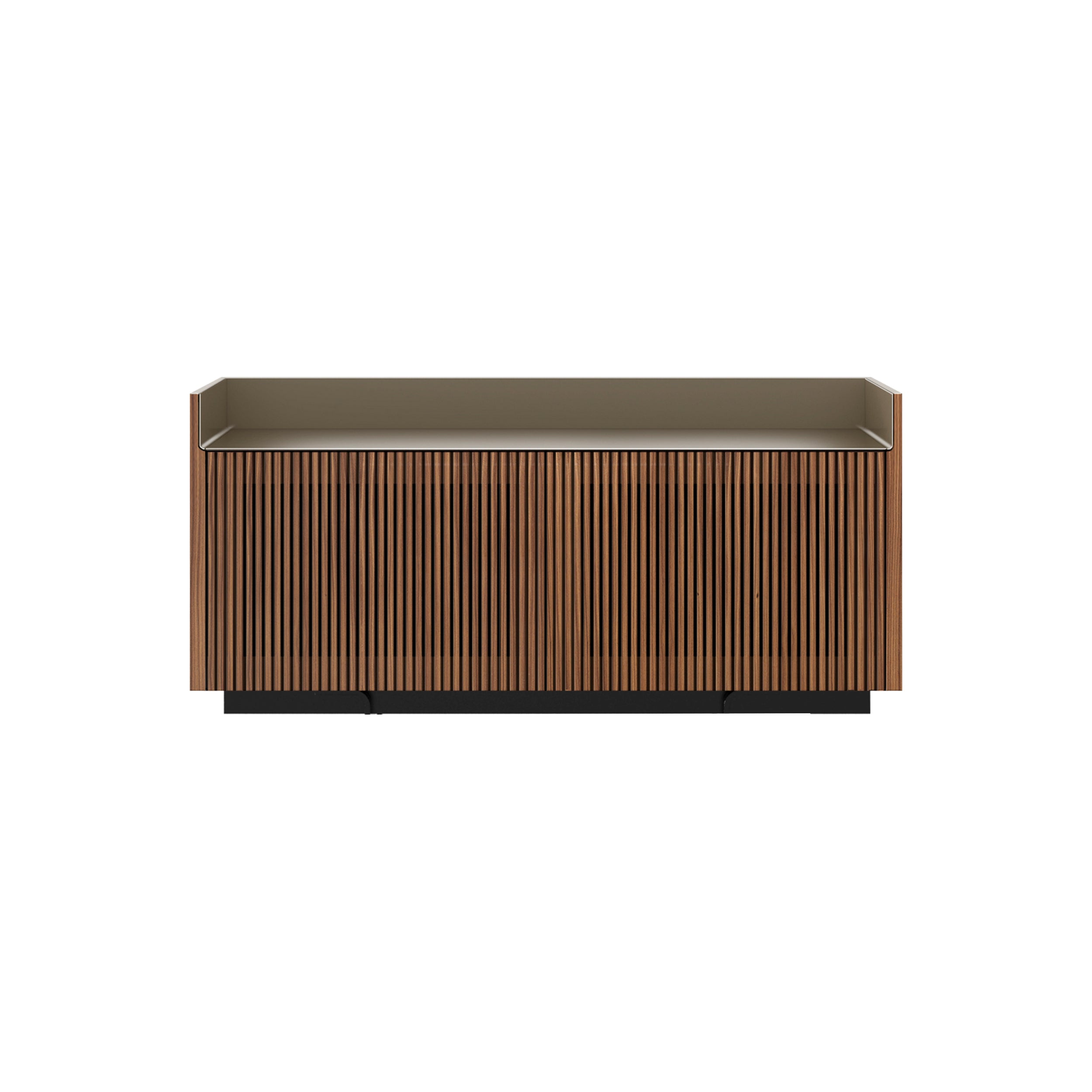 Stockholm STH203 Technic Sideboard: Composition 1 + Super-Matt Walnut + Anodised Aluminum Bronze + Black