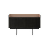 Stockholm Technic Sideboard: STH203 + Dark Grey Stained Oak + Anodized Aluminum Pale Rose + Black