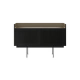 Stockholm STH203 Technic Sideboard: Composition 3 + Ebony Stained Oak + Anodized Aluminum Bronze + Black