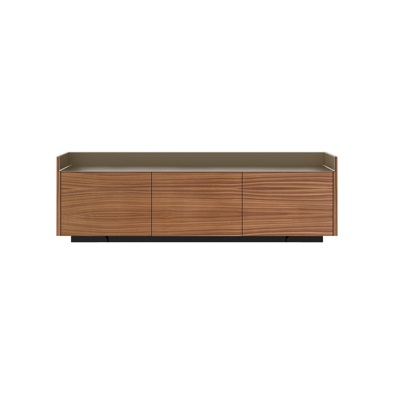 Stockholm STH301 Sideboard: Composition 1 + Super-Matt Walnut + Anodised Aluminum Bronze + Black