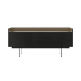 Stockholm STH302 Sideboard: Composition 3 + Ebony Stained Oak + Anodized Aluminum Bronze + Black