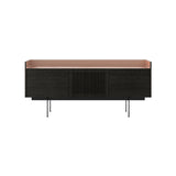 Stockholm Technic Sideboard: STH303 + Dark Grey Stained Oak + Anodized Aluminum Pale Rose + Black