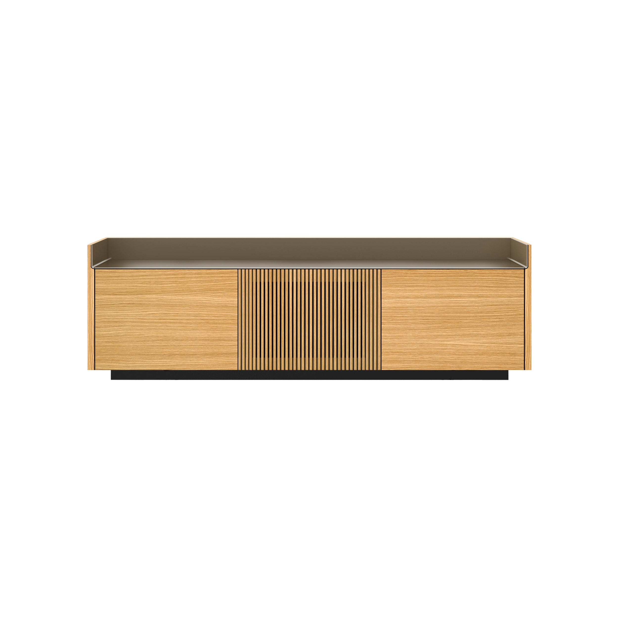 Stockholm STH303 Sideboard: Composition 1 + Super-Matt Oak + Anodized Aluminum Bronze + Black