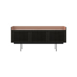 Stockholm Technic Sideboard: STH304 + Dark Grey Stained Oak + Anodized Aluminum Pale Rose + Black
