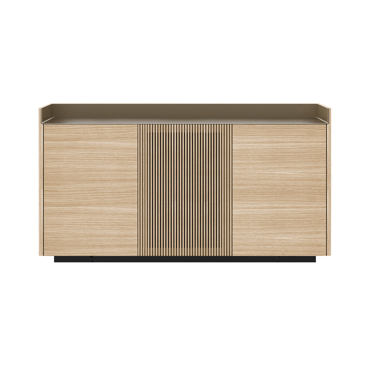 Stockholm STH334 Cupboard: Composition 1 + Whitened Oak + Anodized Aluminum Bronze + Black
