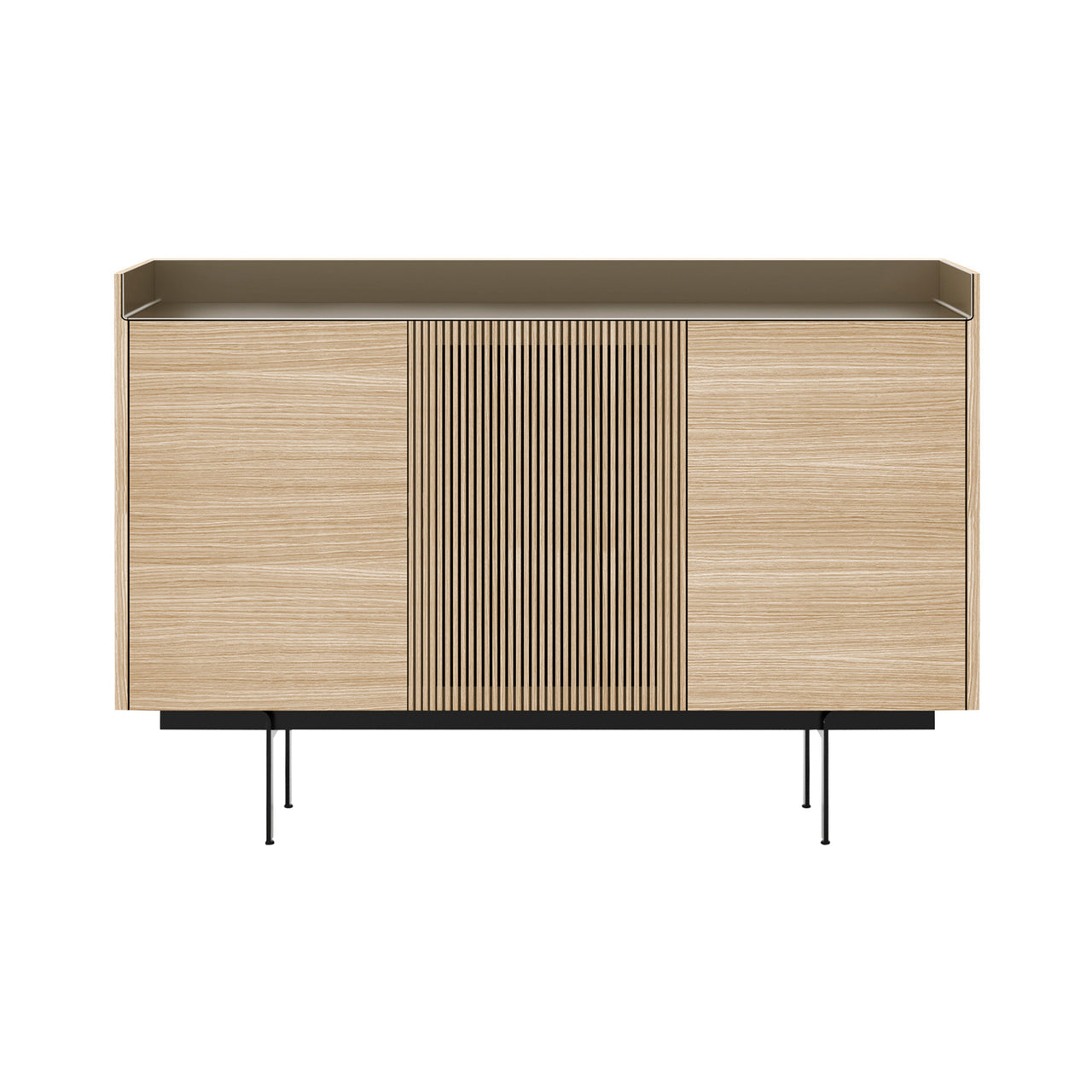 Stockholm STH334 Cupboard: Composition 3 + Whitened Oak + Anodized Aluminum Bronze + Black