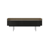 Stockholm Slim Sideboard: STH351 + Ebony Stained Oak + Anodized Aluminum Bronze + Black