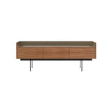 Stockholm STH351 Slim Sideboard: Composition 3 + Super-Matt Walnut + Anodized Aluminum Bronze + Black
