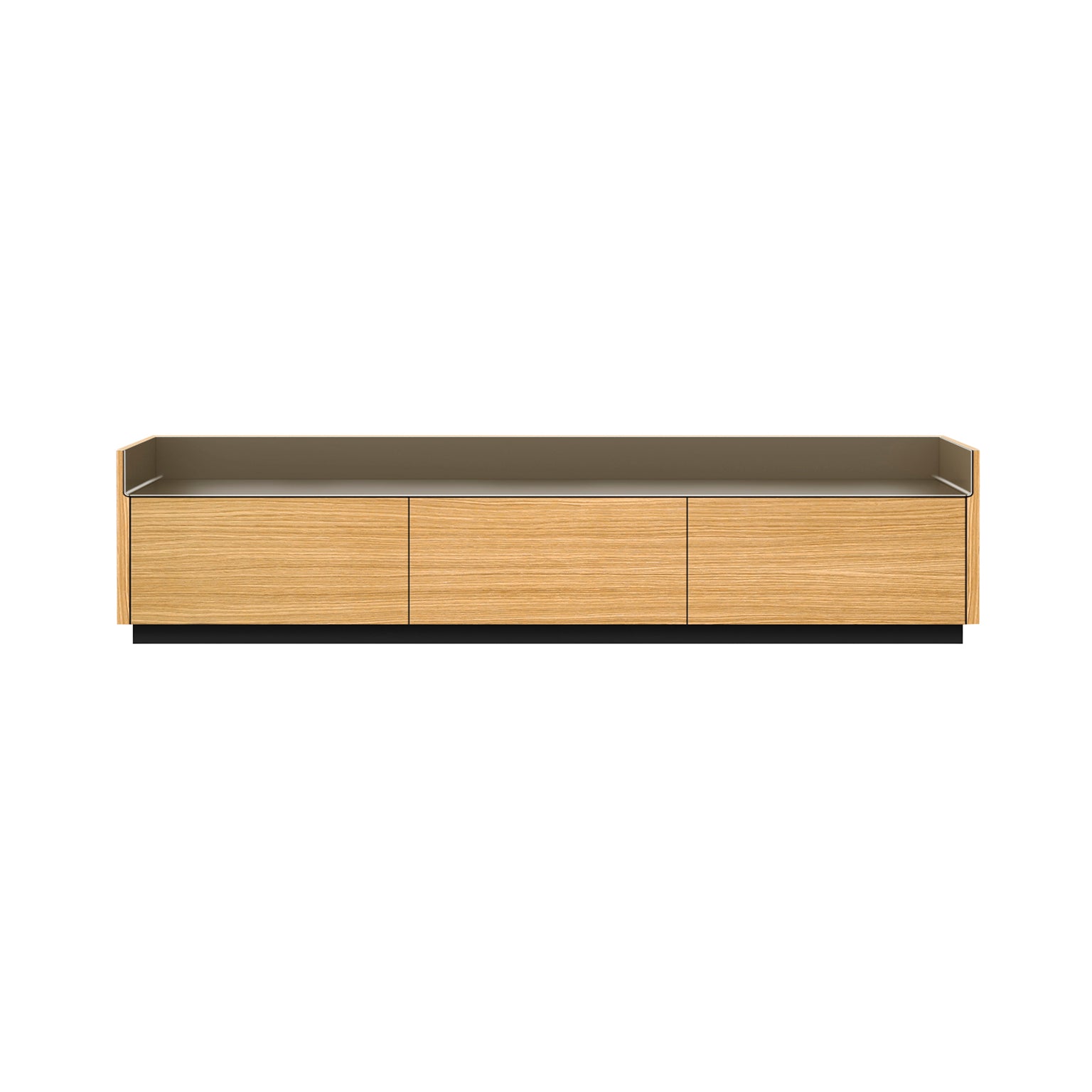 Stockholm STH351 Slim Sideboard: Composition 1 + Super-Matt Oak + Anodized Aluminum Bronze + Black