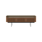 Stockholm STH354 Slim Sideboard: Composition 3 + Super-Matt Walnut + Anodized Aluminum Bronze + Black