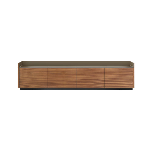 Stockholm STH401 Sideboard: Composition 1 + Super-Matt Walnut + Anodized Aluminum Bronze + Black