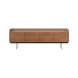 Stockholm Sideboard: STH401 + Walnut Stained Walnut + Anodized Aluminum Pale Rose + Black