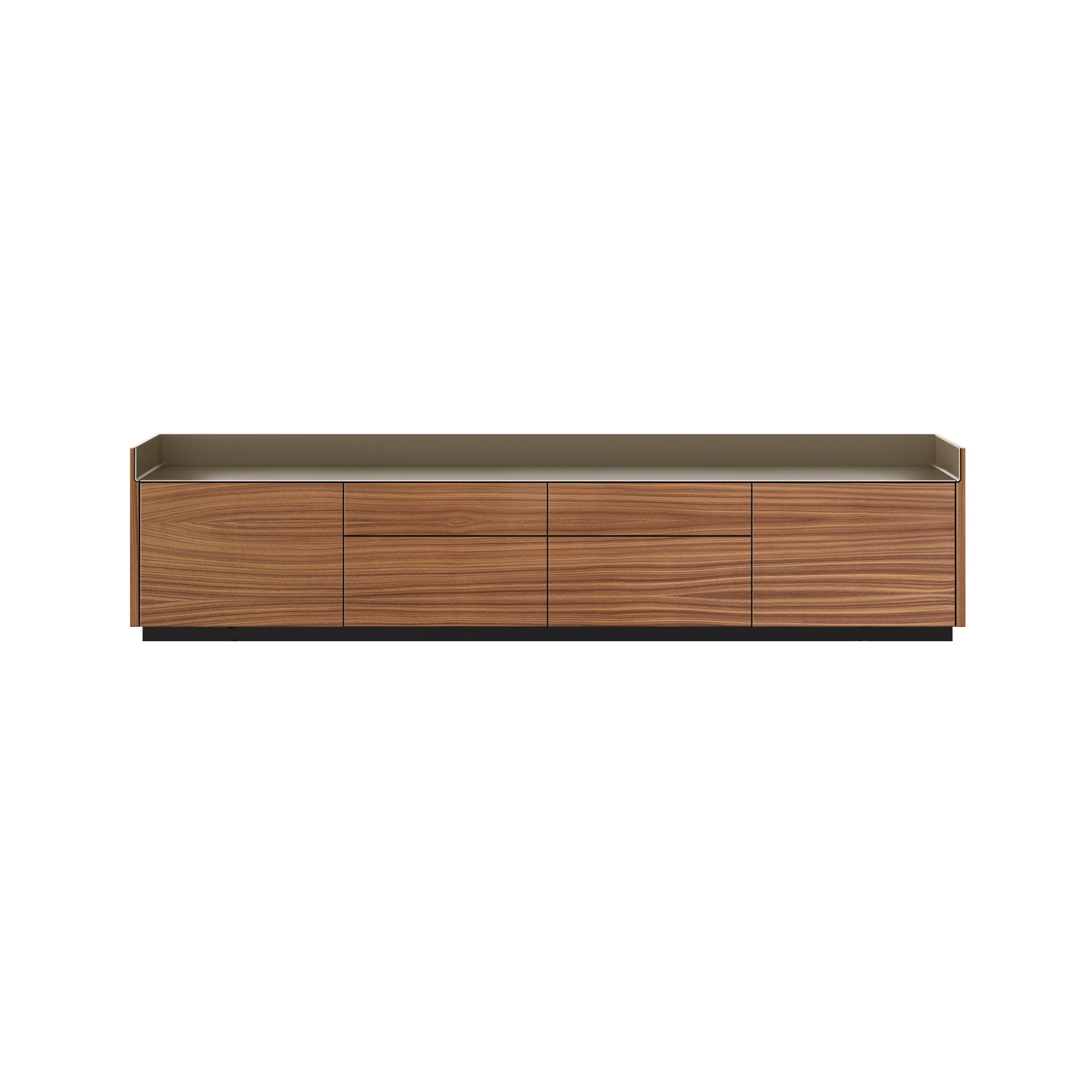 Stockholm STH402 Sideboard: Composition 1 + Super-Matt Walnut  + Anodized Aluminum Bronze + Black