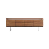 Stockholm Sideboard: STH402 + Walnut Stained Walnut + Anodized Aluminum Pale Rose + Black