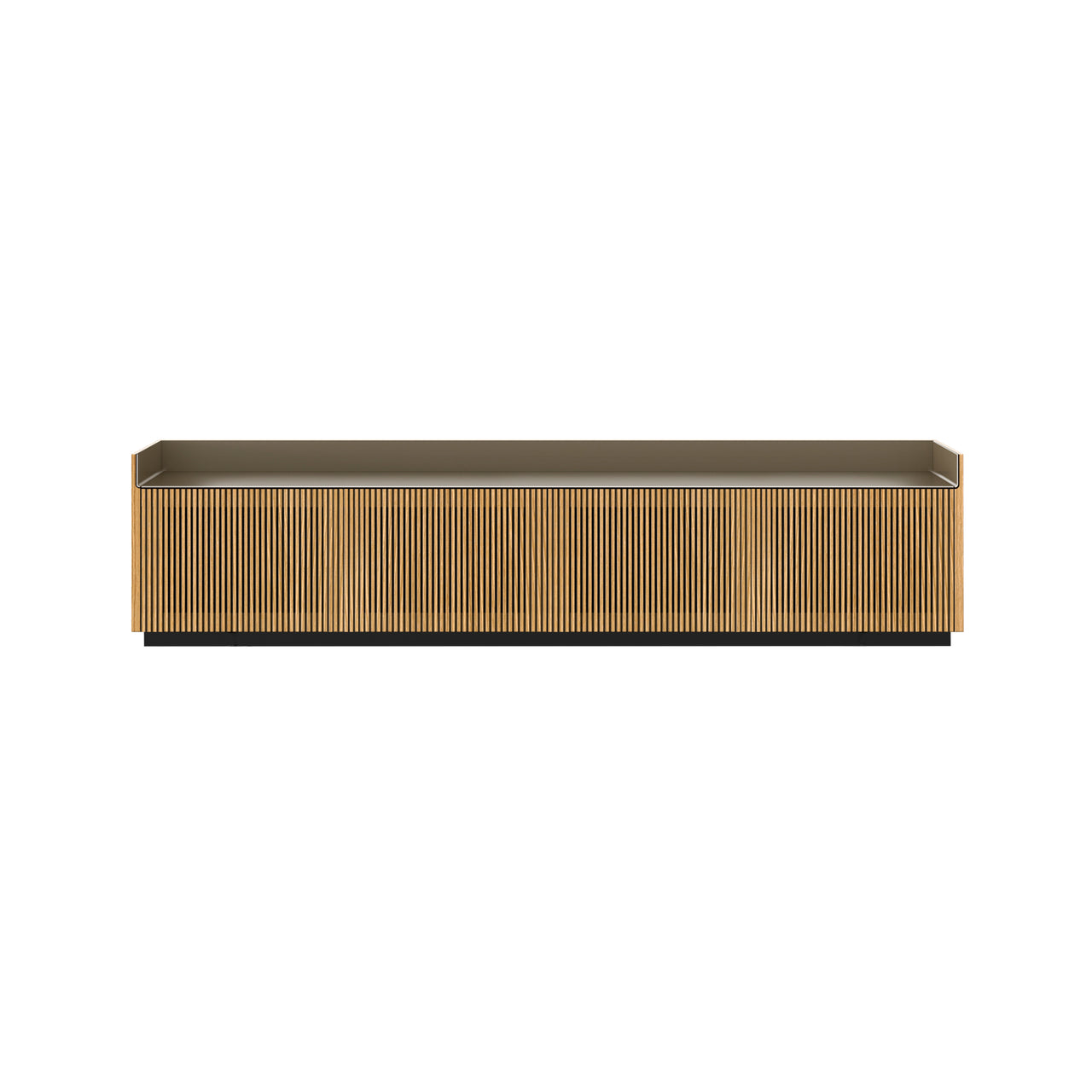 Stockholm STH404 Technic Sideboard: Composition 1 + Super-Matt Oak + Anodized Aluminum Bronze + Black