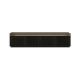 Stockholm STH404 Technic Sideboard: Composition 1 + Dark Grey Stained Oak + Anodized Aluminum Bronze + Black