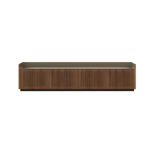 Stockholm STH404 Technic Sideboard: Composition 1 + Super-Matt Walnut + Anodized Aluminum Bronze + Black