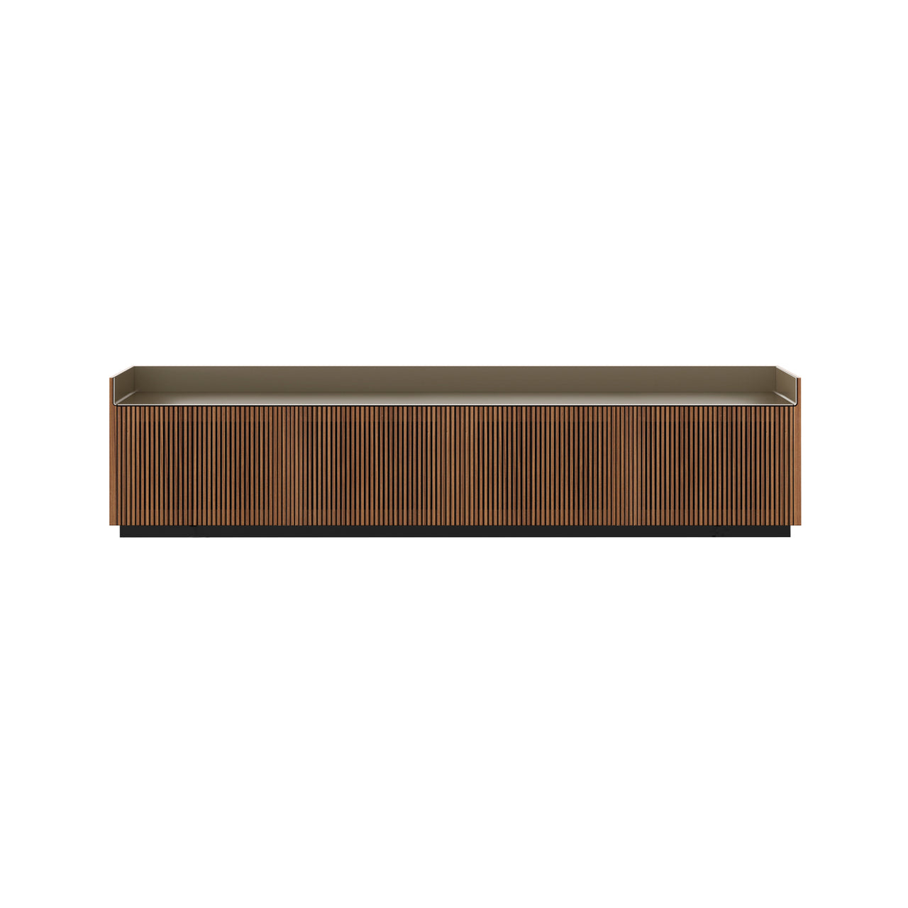 Stockholm STH404 Technic Sideboard: Composition 1 + Super-Matt Walnut + Anodized Aluminum Bronze + Black