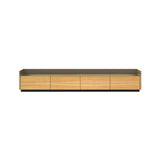 Stockholm STH451 Slim Sideboard: Composition 1 + Super-Matt Oak + Anodised Aluminum Bronze + Black