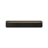 Stockholm STH451 Slim Sideboard: Composition 1 + Dark Grey Stained Oak + Anodised Aluminum Bronze + Black