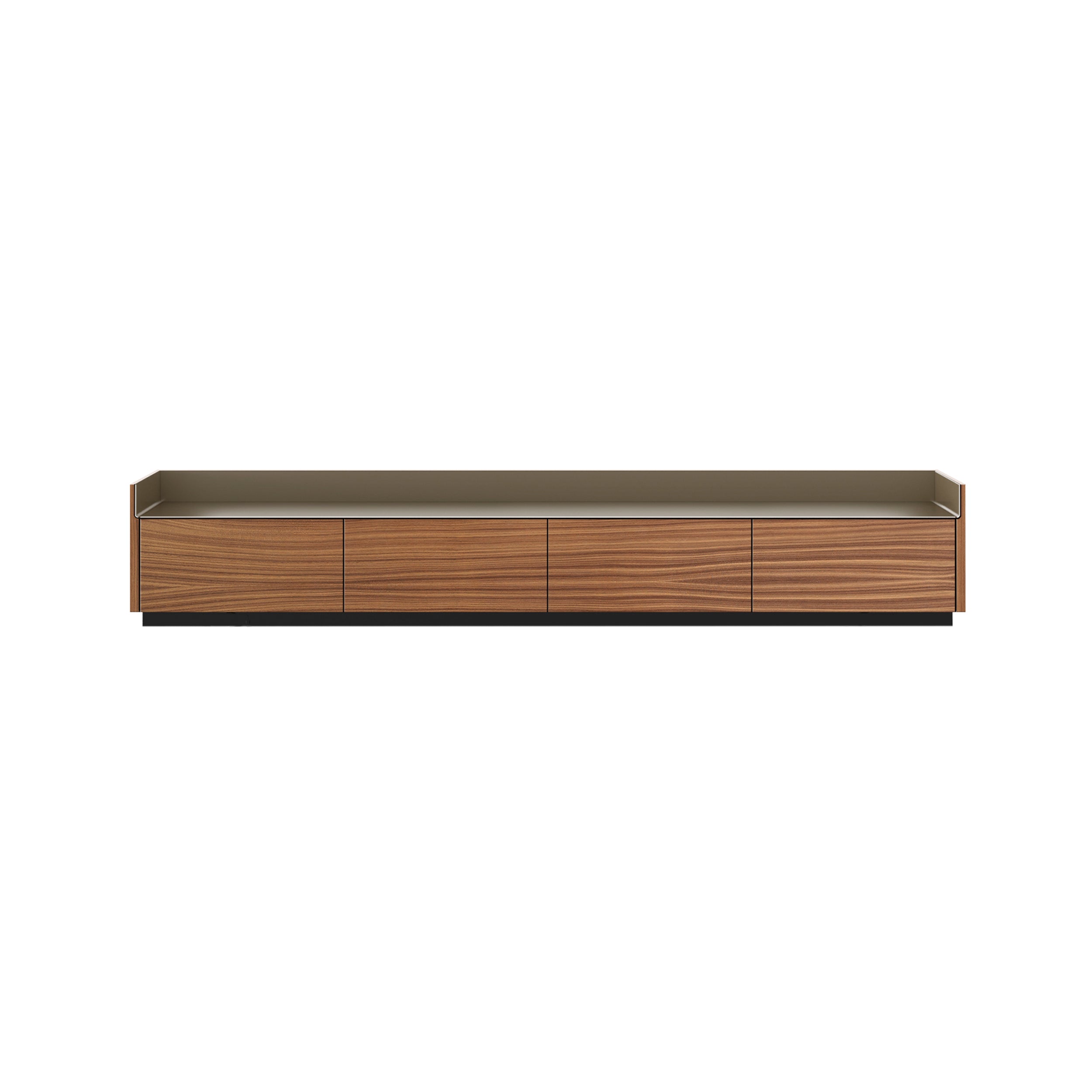 Stockholm STH451 Slim Sideboard: Composition 1 + Super-Matt Walnut + Anodised Aluminum Bronze + Black