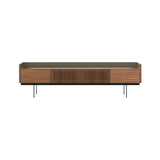 Stockholm STH453 Slim Sideboard: Composition 3 + Super-Matt Walnut + Anodized Aluminum Bronze + Black