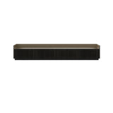 Stockholm STH454 Slim Sideboard: Composition 1 + Dark Grey Stained Oak + Anodized Aluminum Bronze + Black