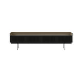 Stockholm Slim Sideboard: STH454 + Ebony Stained Oak + Anodized Aluminum Bronze + Black