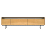 Stockholm STH503 Sideboard: Composition 3 + Super-Matt Oak + Anodized Aluminum Bronze + Black