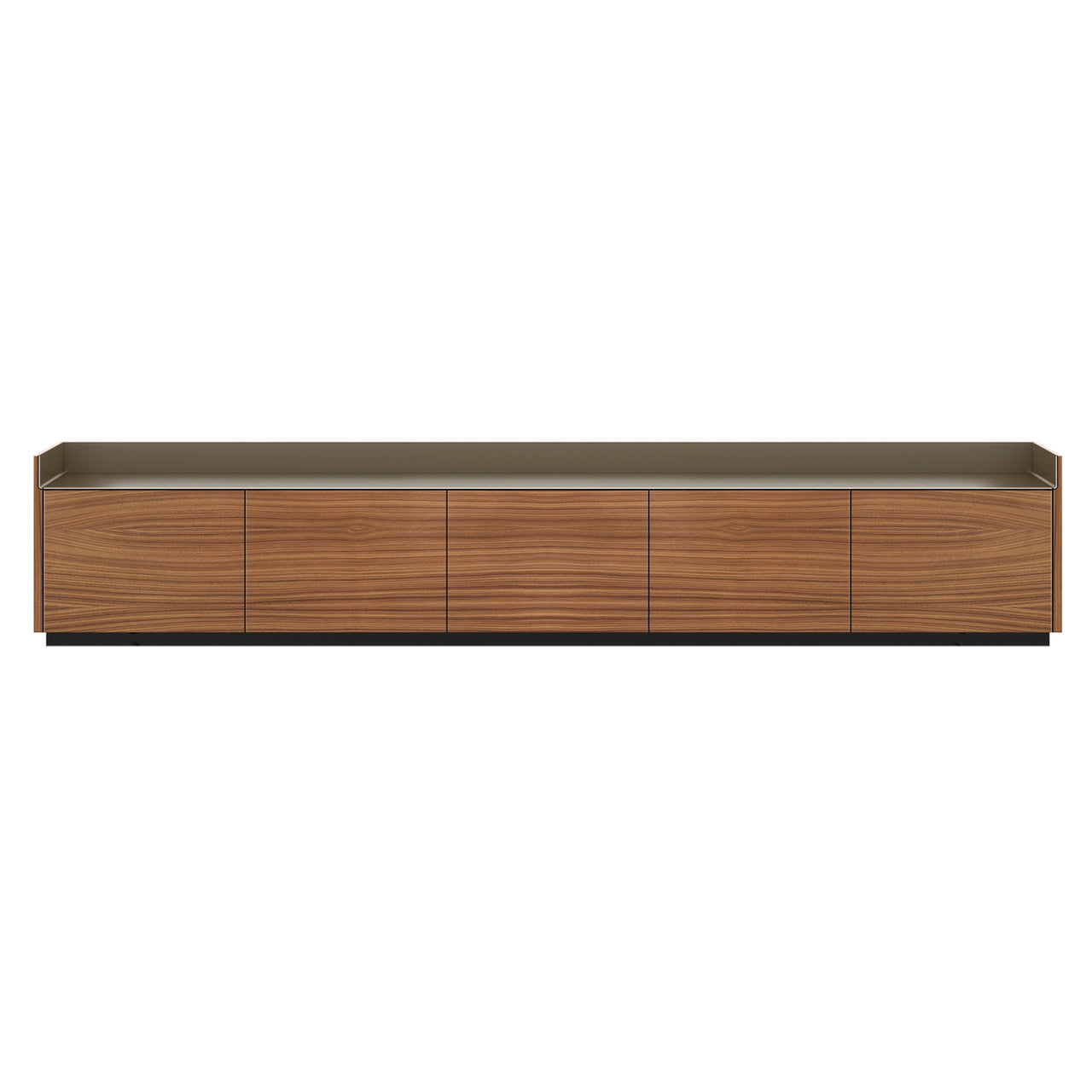 Stockholm STH503 Sideboard: Composition 1 + Super-Matt Walnut + Anodized Aluminum Bronze + Black