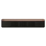 Stockholm STH504 Technic Sideboard: Composition 1 + Dark Grey Stained Oak + Anodized Aluminum Pale Rose + Black