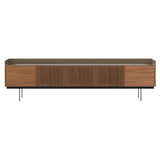 Stockholm STH504 Technic Sideboard: Composition 3 + Super-Matt Walnut + Anodized Aluminum Bronze + Black