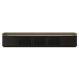 Stockholm STH504 Technic Sideboard: Composition 1 + Dark Grey Stained Oak + Anodized Aluminum Bronze + Black