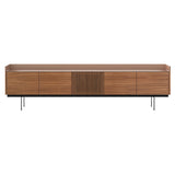 Stockholm Technic Sideboard: STH506 + Walnut Stained Walnut + Anodized Aluminum Pale Rose + Black