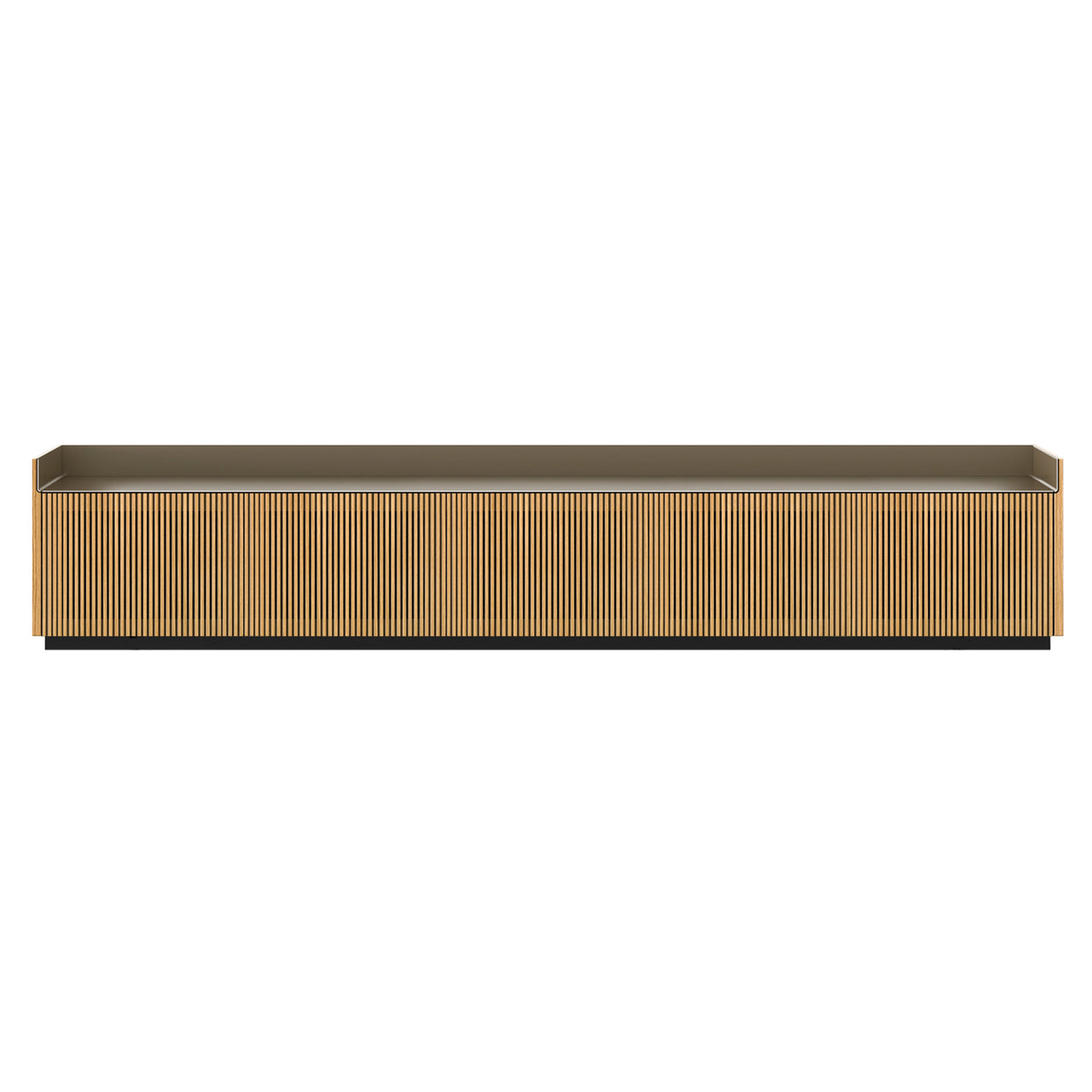 Stockholm STH507 Technic Sideboard: Composition 1 + Super-Matt Oak + Anodized Aluminum Bronze + Black