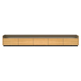 Stockholm STH553 Slim Sideboard: Composition 1 + Super-Matt Oak + Anodized Aluminum Bronze + Black