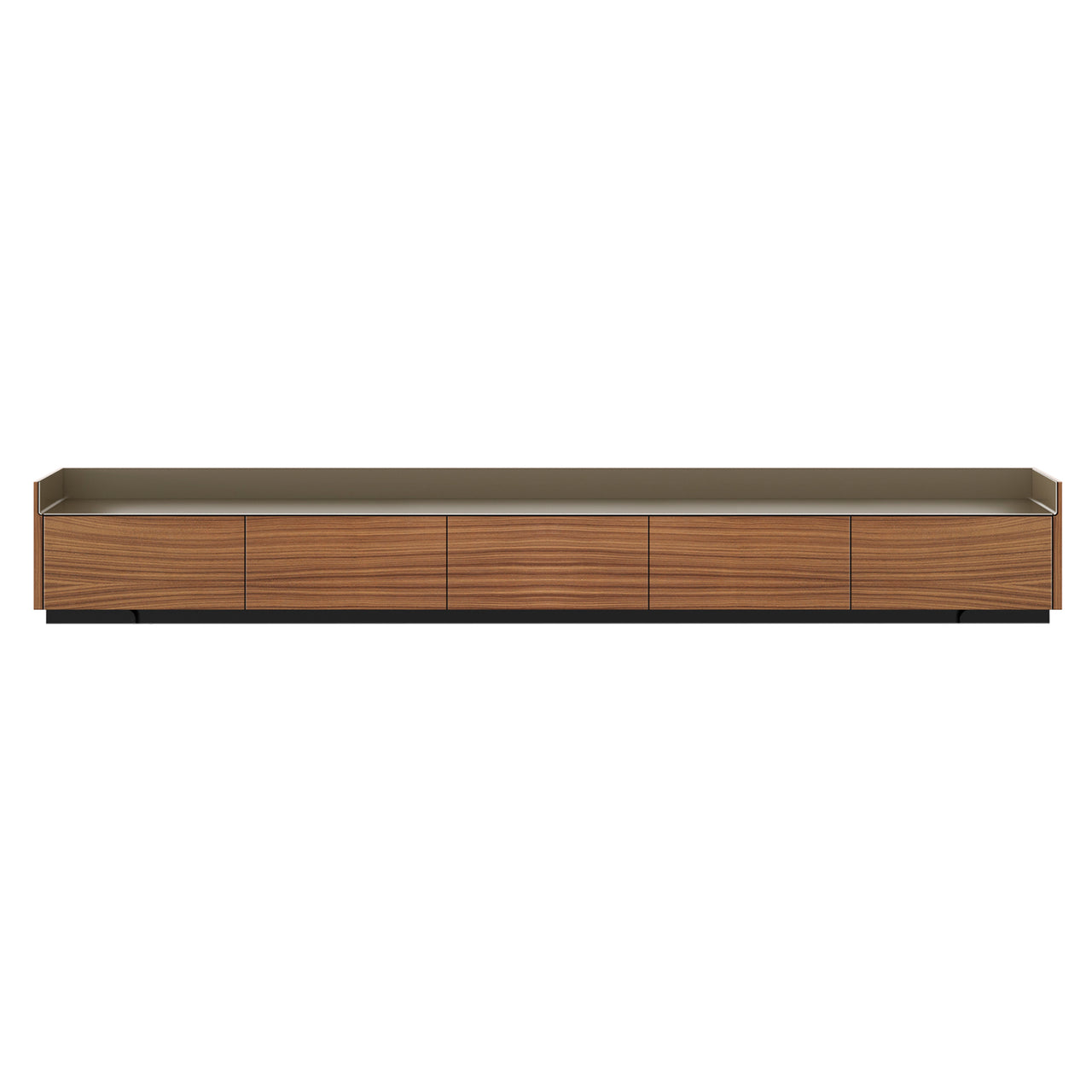 Stockholm STH553 Slim Sideboard: Composition 1 + Super-Matt Walnut + Anodized Aluminum Bronze + Black 