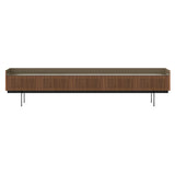 Stockholm STH557 Slim Sideboard: Composition 3 + Super-Matt Walnut + Anodized Aluminum Bronze + Black