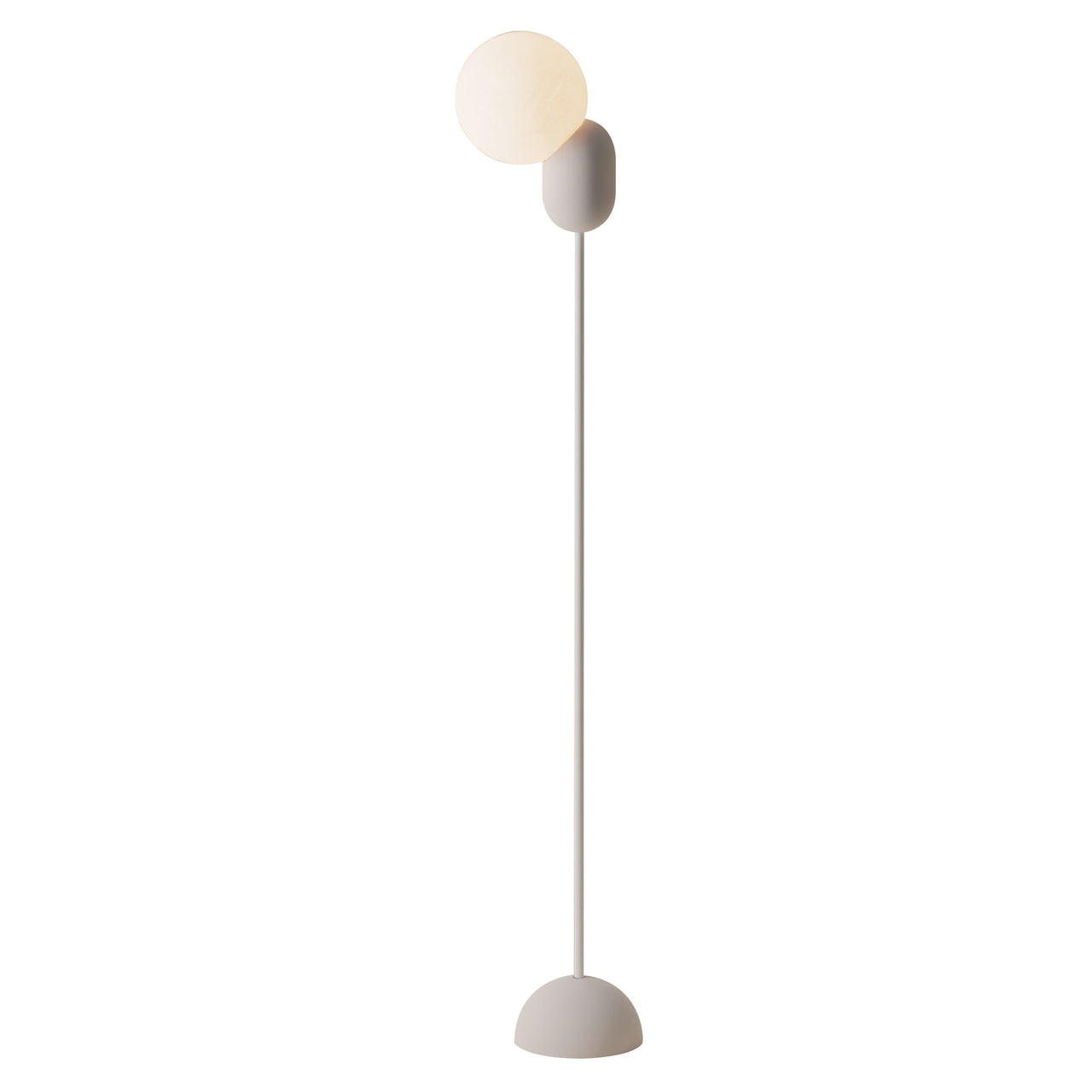 Cantilever Floor Light: Stone + White