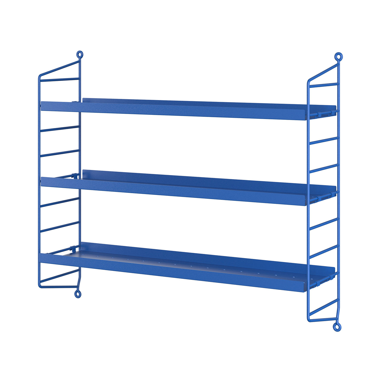 String Pocket Metal Shelving: Blue