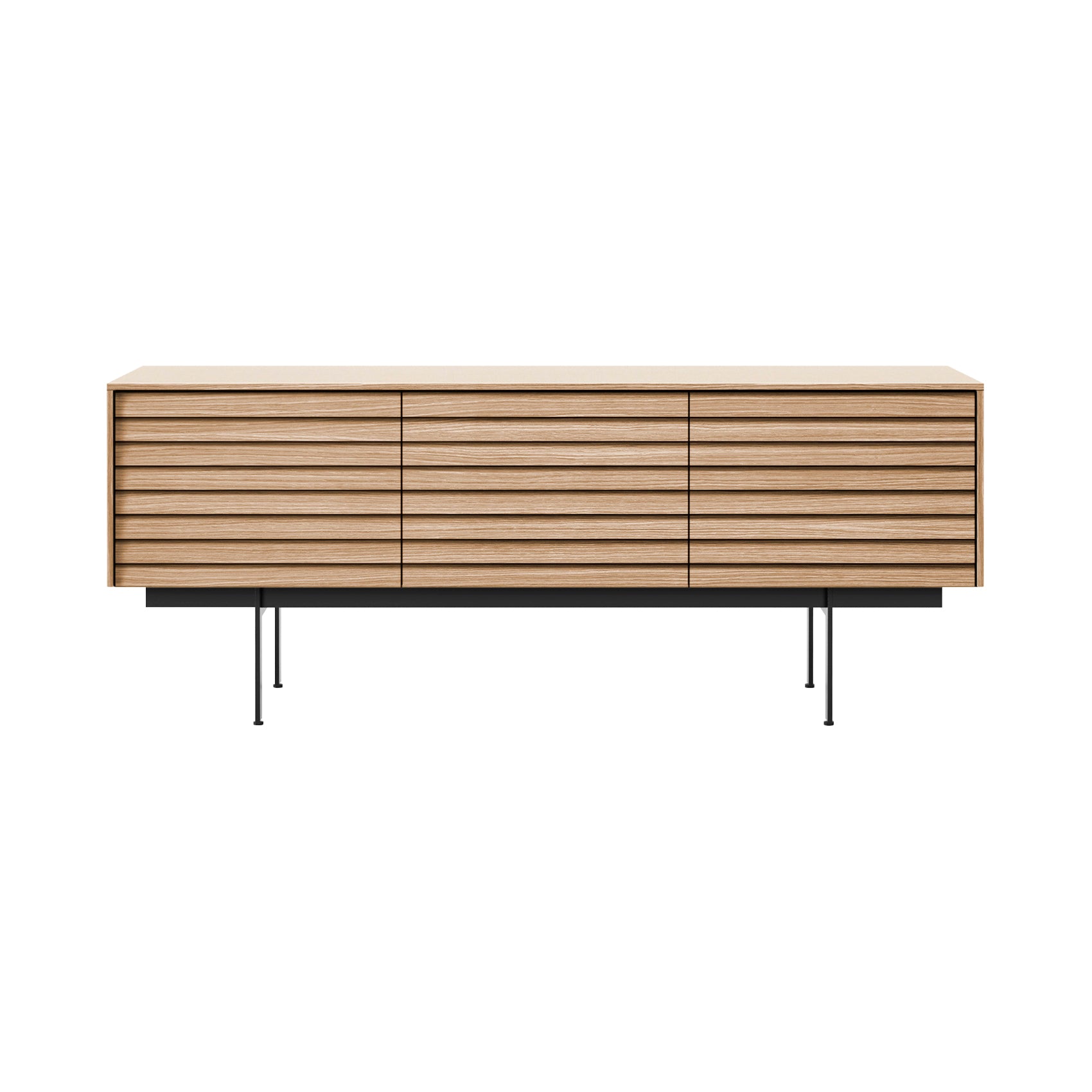 Sussex 8 Sideboard: SSX301 + Whitened Oak + Black + Composition 3