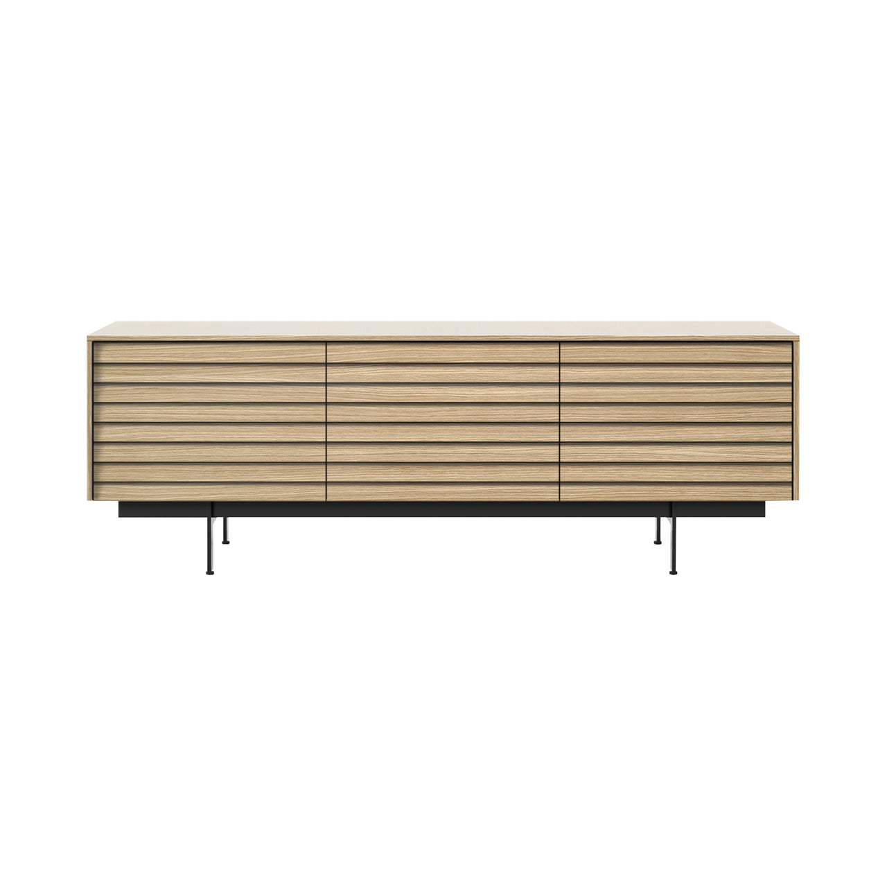 Sussex 8 Sideboard: SSX301 + Whitened Oak + Black + Composition 2