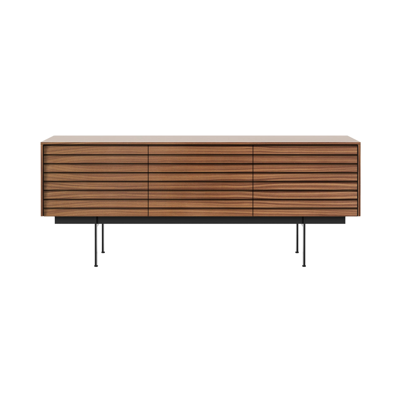 Sussex 8 Sideboard with Drawers: SSX302 + Super-Matt Walnut + Black + Composition 3