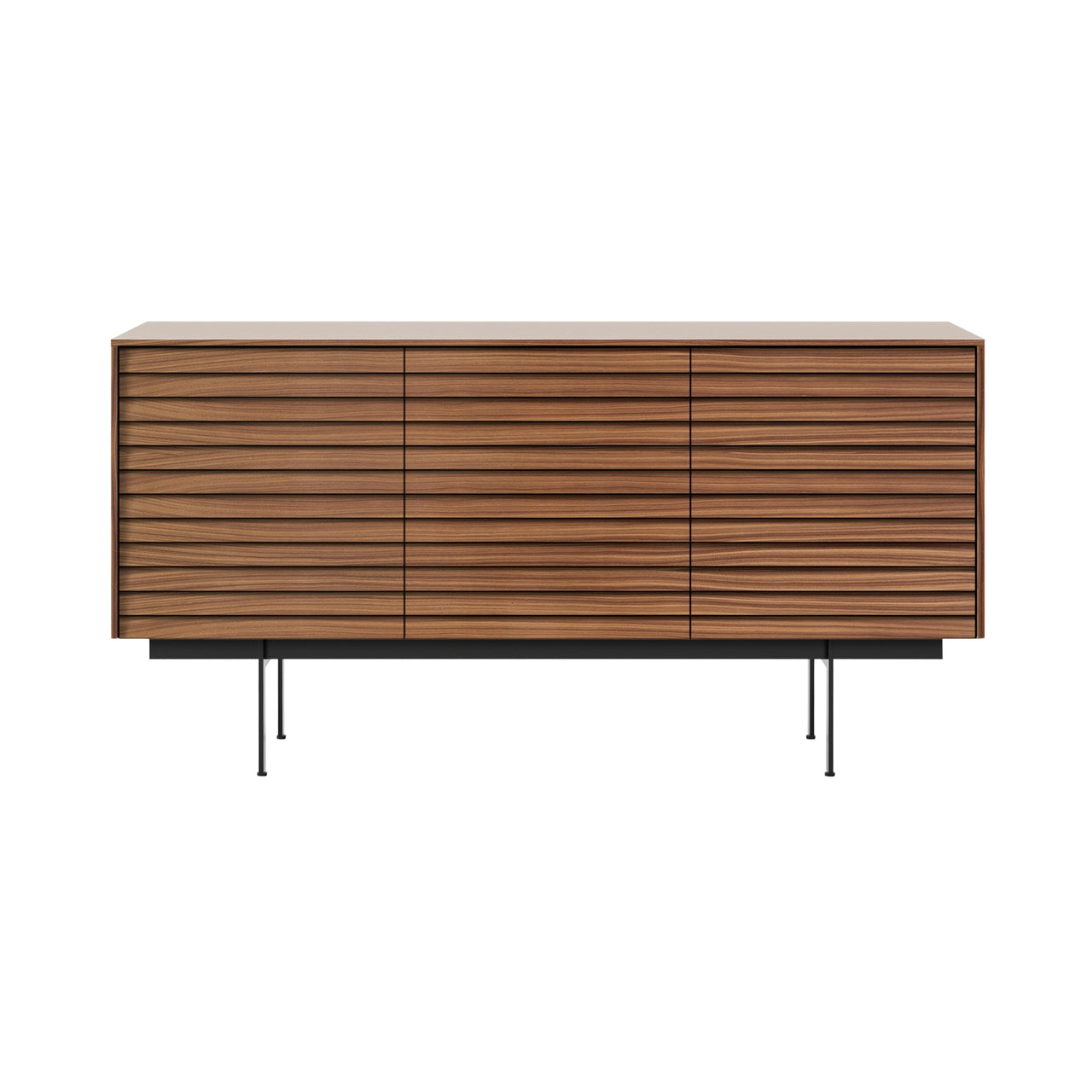 Sussex 12 Sideboard with Drawers: SSX331 + Super-Matt Walnut + Black + Composition 3