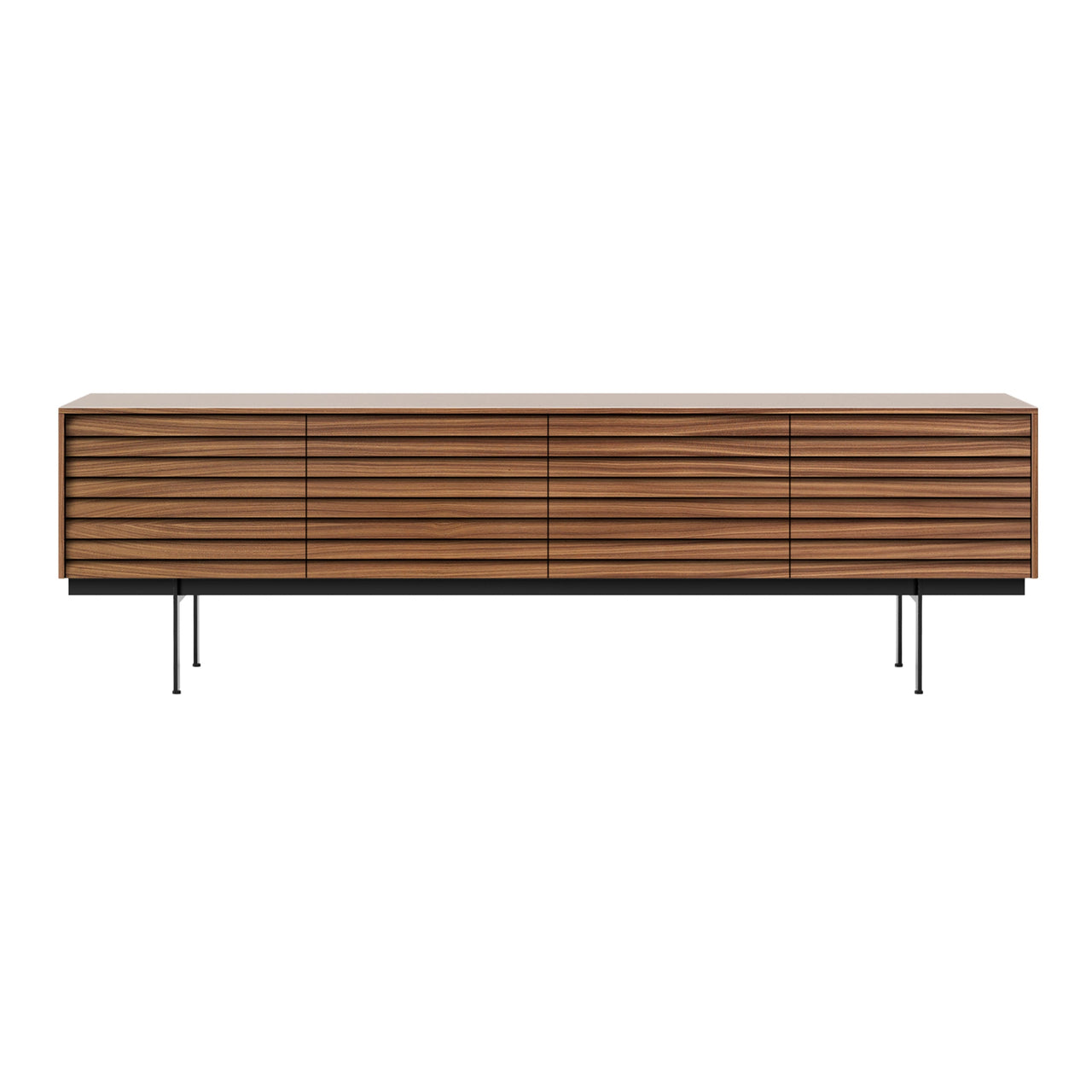 Sussex 8 Sideboard with Drawers: SSX402 + Super-Matt Walnut + Black + Composition 3