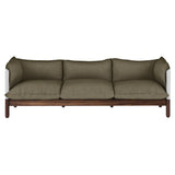 Tepee 3 Seater Sofa: Walnut + White