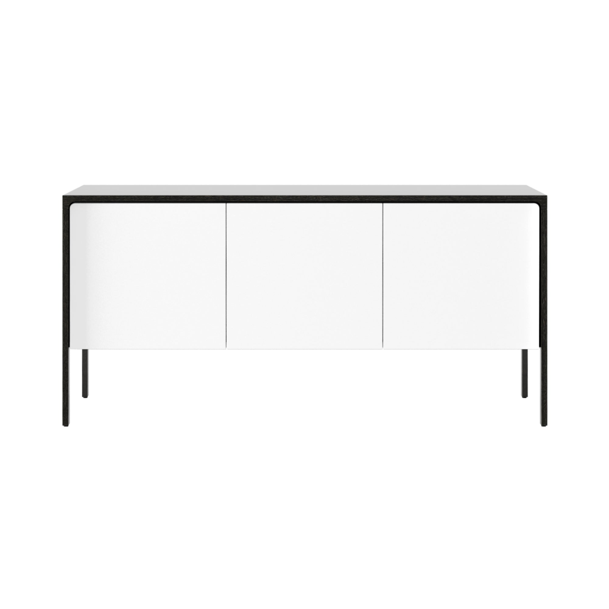Tactile Sideboard: TAC210 + White Texturised Lacquered + Dark Grey Stained Oak